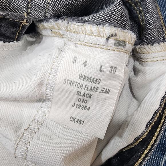 Calvin Klein Jeans Stretch Flare Distressed Black Size 4 - Picture 5 of 8